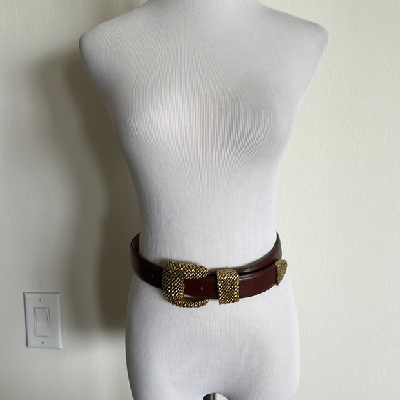 Woman’s belt brown leather clara Studio inc Size medium - Picture 1 of 8
